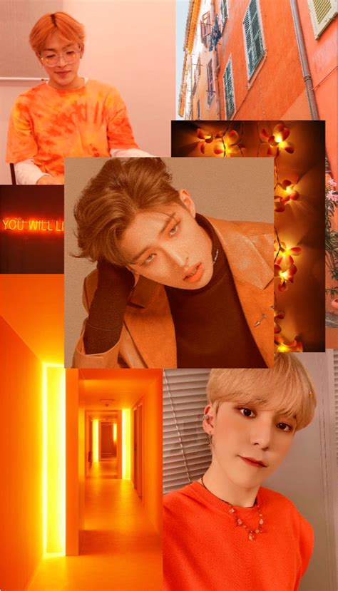 Ateez Orange Aesthetic Wallpaper