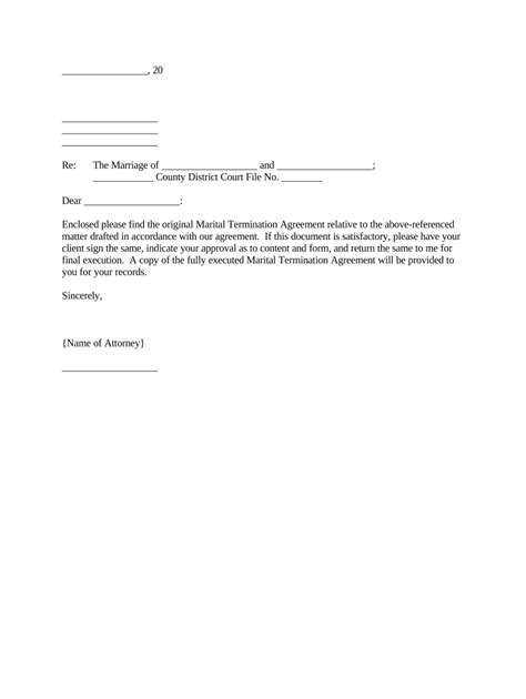 Attorney Termination Letter Template