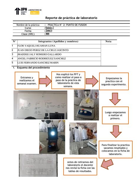 Reporte DE Laboratorio 2 Grupo 4 Reporte De Prctica De Laboratorio