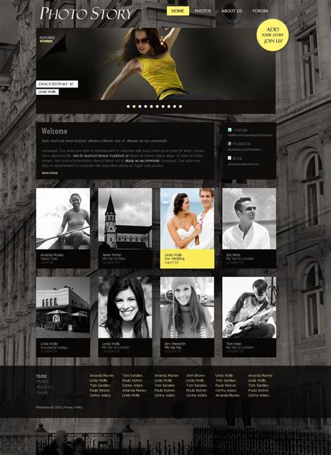 Photographer Portfolio PSD Template #Portfolio #Photographer #Template ...