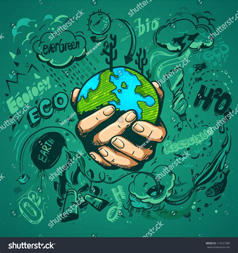 Human Hands Holding Earth Save Earth Stock Vector Shutterstock