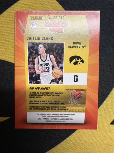 2024 PANINI CAITLIN Clark Collection Crunch Time Insert Iowa Hawkeyes