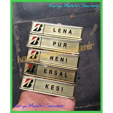 Jual Name Tag Kuningan Magnet Grafir Resin Shopee Indonesia