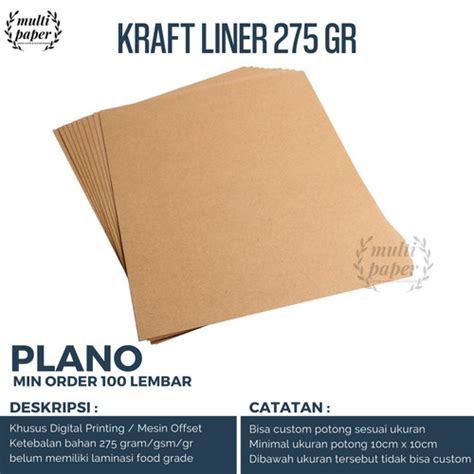 Jual Samson Kraft Gsm Plano Per Lembar Kertas Samson Kraft Liner