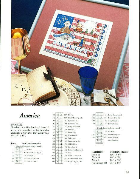 America 1776 United States Flag Farmer History Cross Stitch Pattern