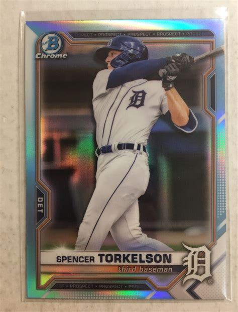 Bowman Chrome Draft Spencer Torkelson Prospect Sky Blue Ebay