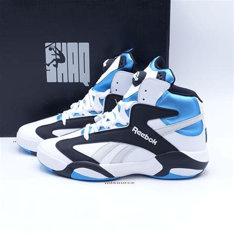 Size 10.5 Men's Reebok Shaq Attaq Retro Basketball Shoe GX3881 White/Black/Azure | eBay