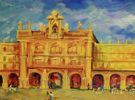 Plaza Mayor Salamanca Painting by Danielle Hacker