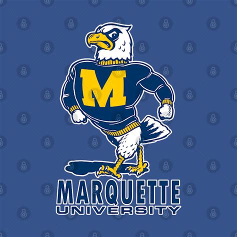 Vintage Marquette U Golden Eagle Mascot - Marquette - T-Shirt | TeePublic