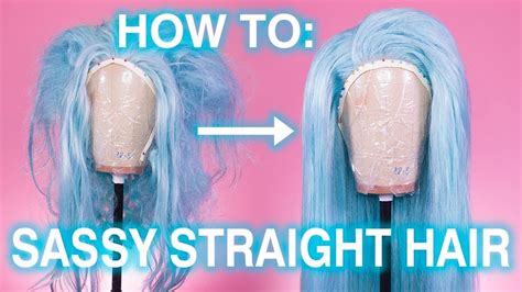 How To Straighten And Tease Straight Hair Synthetic Wig Styling Tutorial Youtube