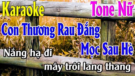 Còn Thương Rau Đắng Mọc Sau Hè Karaoke Tone Nữ Karaoke Lâm Organ Beat