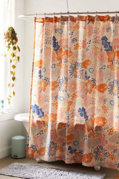 Gail Floral Shower Curtain Urban Outfitters