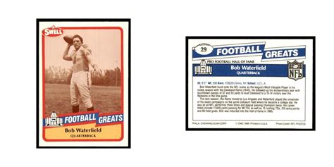 1989 Cmc Swell Bob Waterfield Football Cards 29 Ebay