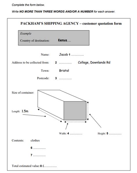 Cách làm dạng bài Form Note Table Flowchart Sumary Completion trong