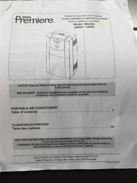 Danby Portable Air Conditioner Manual Your Ultimate Guide To Cooling