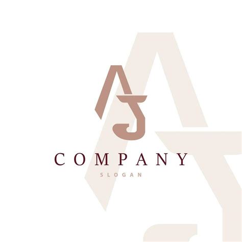 Minimal Initial Aj Letter Logo Modern And Luxury Vector Template