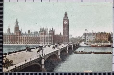 Ancienne Carte Postale London Pont Big Ben Maisons De Parlement EBay