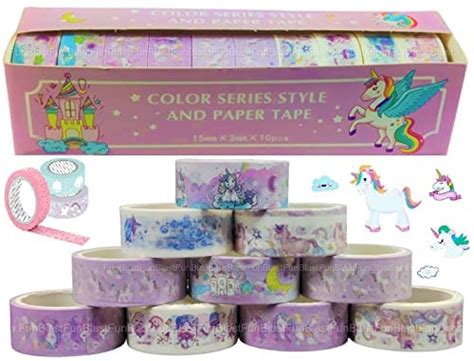 Funblast Washi Tape Set Unicorn Washi Tape Set Designer Decorative