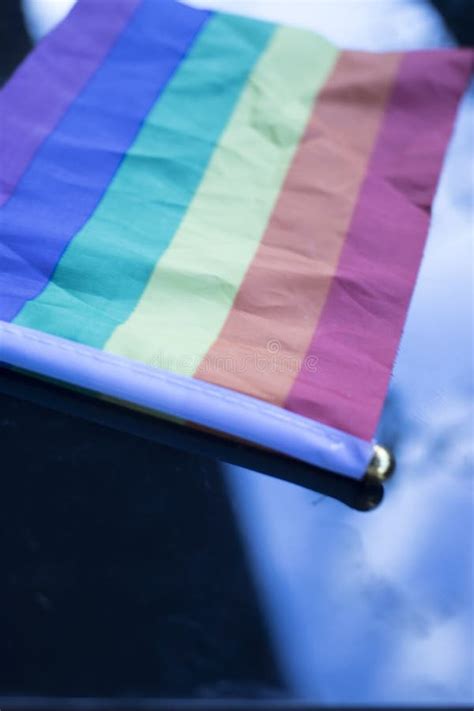 La Lesbiana Gay LGBT Endereza La Bandera Imagen De Archivo Imagen De Desfile Derechos 132179531