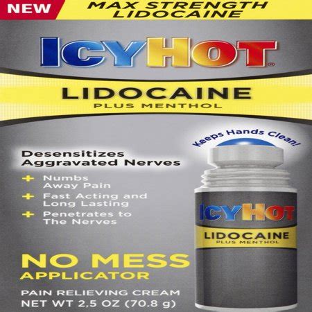 Icy Hot Lidocaine No Mess Applicator 2 5oz Walmart