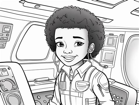 Coloring With Mae Jemison Coloring Page