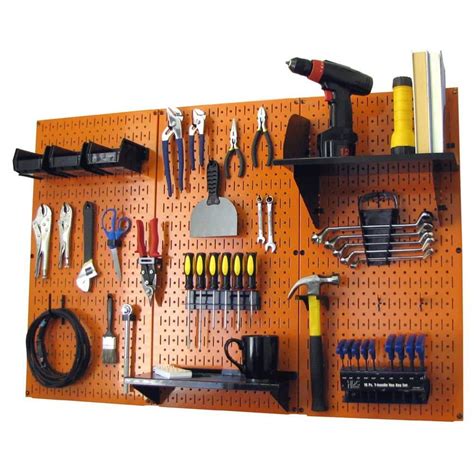 Wall Control In X In Metal Pegboard Standard Tool Storage Kit