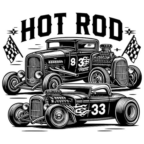 Fichier vectoriel de Hot RodVecteur de Hot Rod ClipartUsa Vecteur de hot rodVecteur américain de