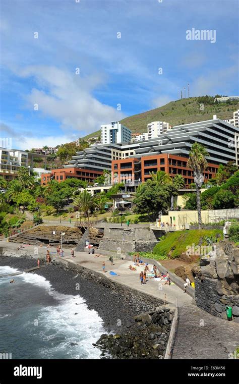 Funchal Madeira. Enotel Lido resort and spa complex Stock Photo ...