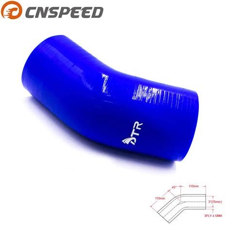 Cnspeed Blue Mm Degree Elbow Silicone Hose Pipe Turbo Intake