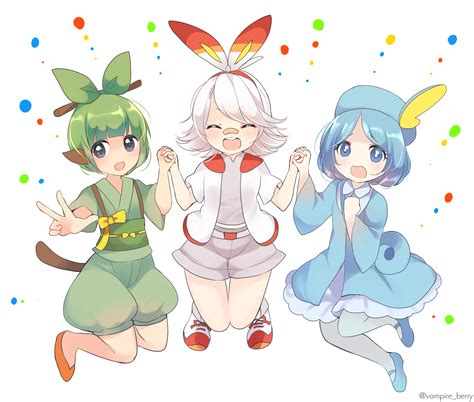 Scorbunny Sobble And Grookey Pokemon Drawn By Ougihina Danbooru