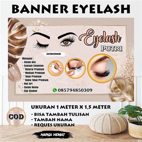 Spanduk Banner Eyelash Ukuran Cm X Cm Lazada Indonesia