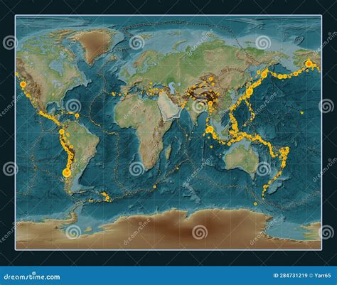 Arabian Tectonic Plate. Wiki. Gall Stereographic. Earthquakes an Stock ...