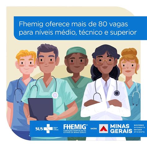 Fhemig oferece mais de 80 vagas para níveis médio técnico e superior