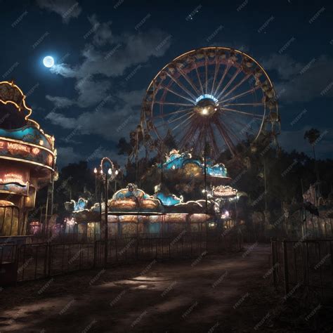 Premium AI Image | abandoned Amusement Park