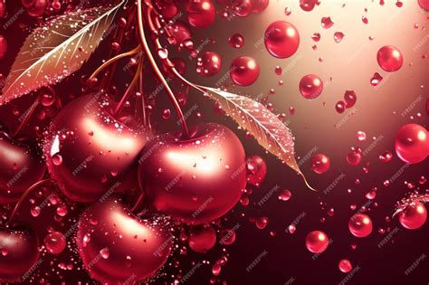 Premium Ai Image Cherry Glitter Background