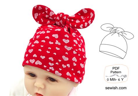 6 Designs Top Knot Baby Hat Sewing Pattern Caronhudson