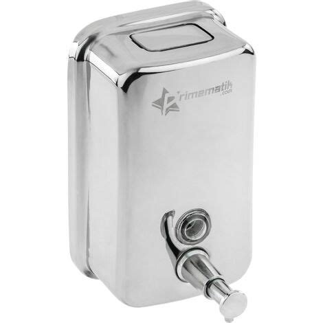 PrimeMatik Wall Mounted Soap Dispenser In Stainless Steel 800ml