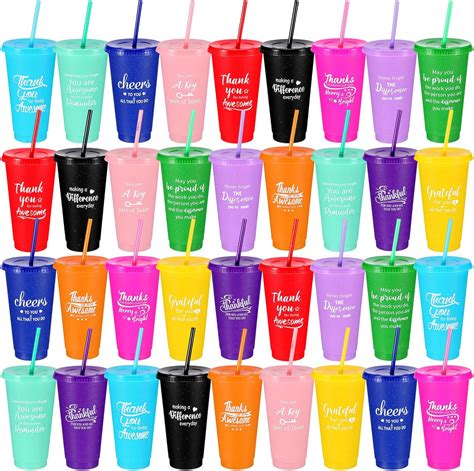 Skylety 36 Pcs Thank You Ts 24 Oz Tumbler Cup