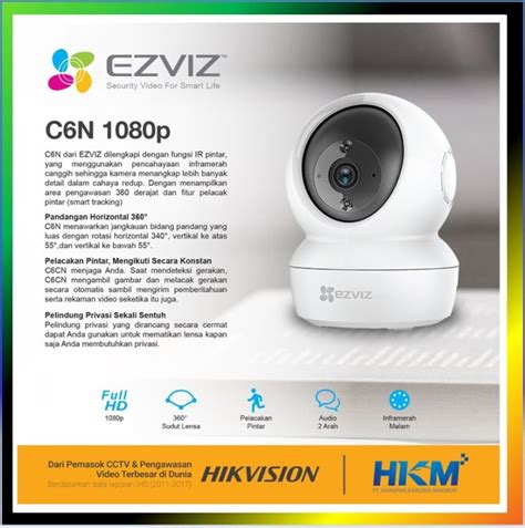 Ezviz C6n Smart Wifi Pan Tilt Camera 1080p Garansi Resmi Lazada Indonesia