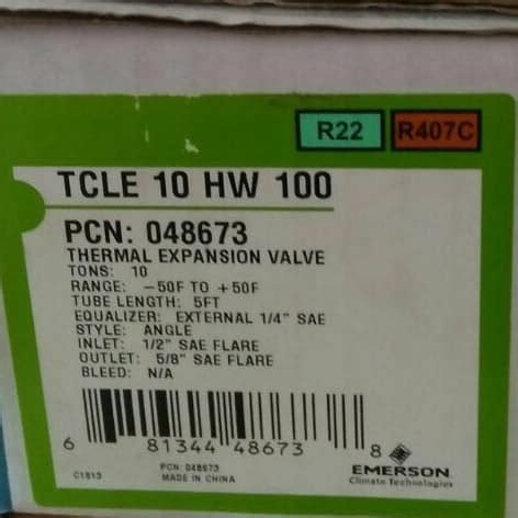 Jual Jual Expansion Valve Emerson Model TCLE 10 HW 100 Jakarta Barat