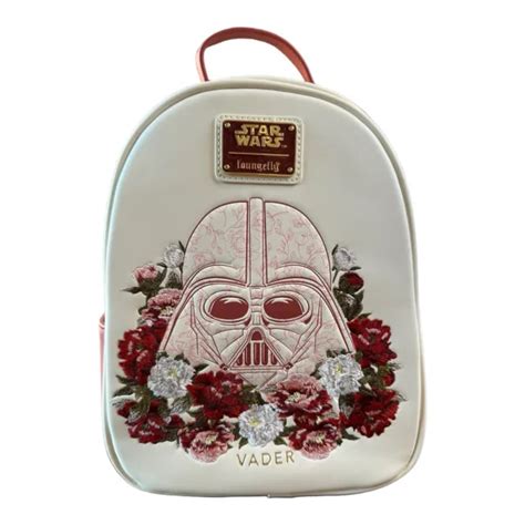 Star Wars Loungefly Disney Darth Vader Embroidered Floral Mini Backpack