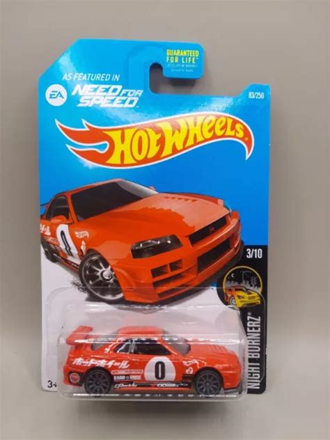 Hot Wheels Nissan Skyline Gt R R Night Burnerz Ea Need For Speed Vhtf D Eur