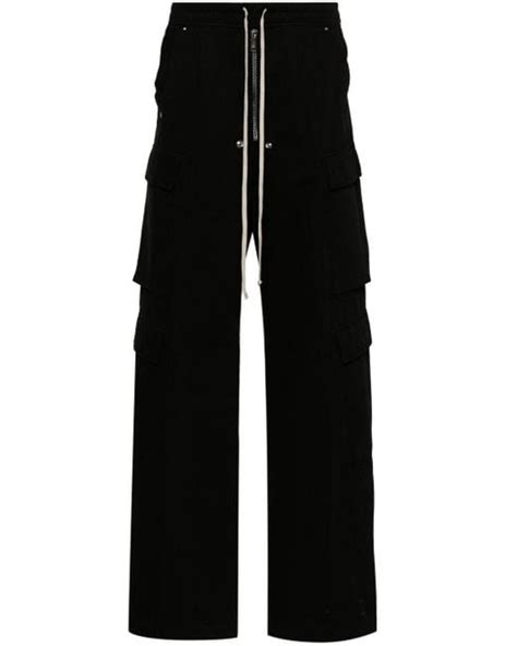 Rick Owens Drkshdw Double Cargo Jumbo Belas Trousers In Black For Men