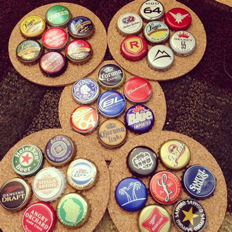 Bottle cap coasters!