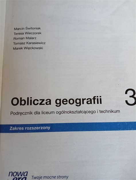 Podr Cznik Oblicza Geografii Klasa Rozszerzony Bia Ystok Kup