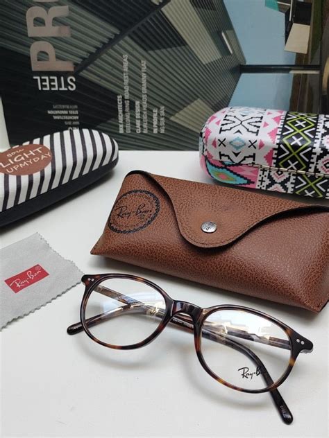 Kacamata Rayban Made In Italy Frame Motif Tortoise Size Fesyen