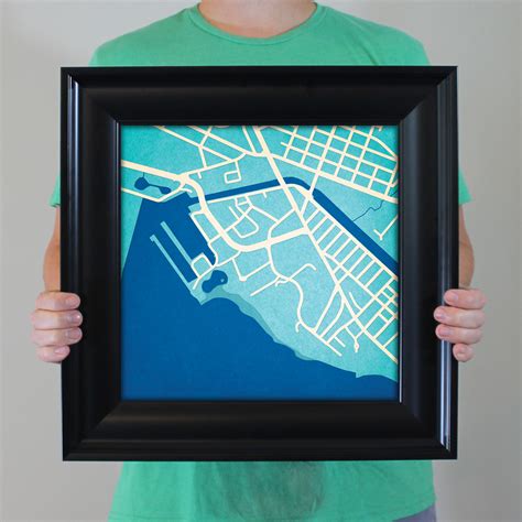 Kahanamoku Beach Map Art by City Prints - The Map Shop