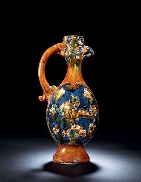 A Sancai Phoenix Head Ewer Tang Dynasty 7th 10th Century Alainr