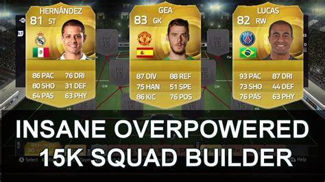 FIFA 15 ULTIMATE TEAM SWEATY OVERPOWERED 15K SQUAD BUILDER YouTube