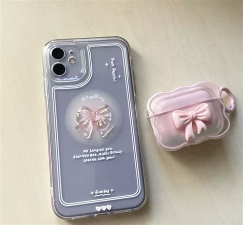 Premium чехол на айфон 12 прозрачный с рисунком (бантик), чехол на ...